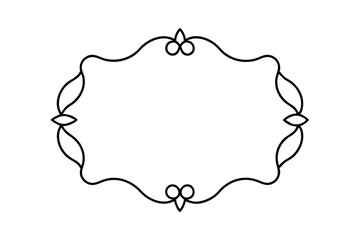 vintage frame with floral ornament