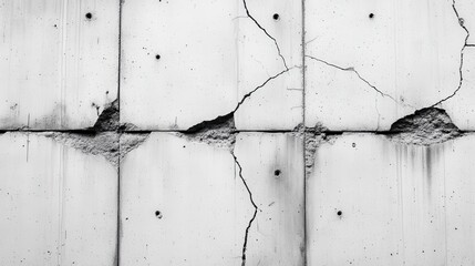 Cracked Grey Concrete Wall Texture Close Up