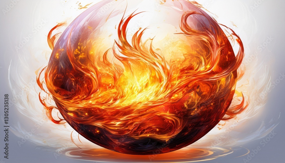 Canvas Prints fire in the shape of a heart