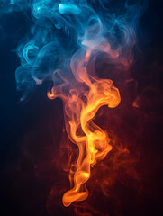 Fototapeta premium Colorful Smoke Abstract on Dark Background