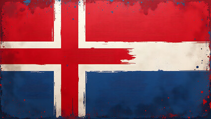 Fototapeta premium grunge paint effects inspired danish flags create unique texture bold expressive brushstrokes layered palette