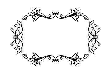 frame with floral ornament