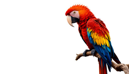 Fototapeta premium vibrant Scarlet Macaw bird isolated