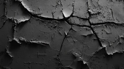 Dark Grey Cracked Earth Texture Background
