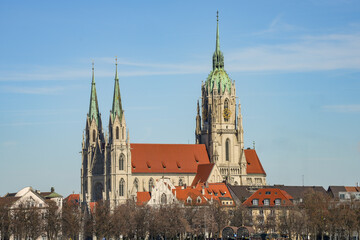 Catholic Church of St. Paul, also called Paulskirche, parish church in the Ludwigsvorstadt in...
