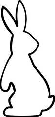 Bunny brush line drawing flat Vector illustration.
Simple festive bunny line drawing  isolated.
Abstract bunny line art.
Good for greeting card,poster, banner,leaflet.
Transparent background.