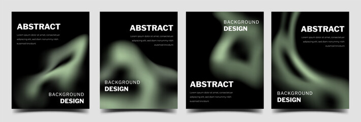 Abstract modern gradient wave shape background vector collection. Usable for social media feed, cover, poster, card, banner