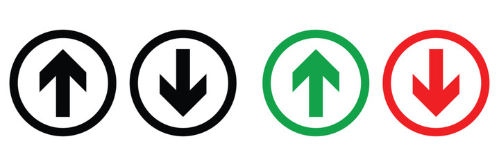 Up and down arrow icon vector