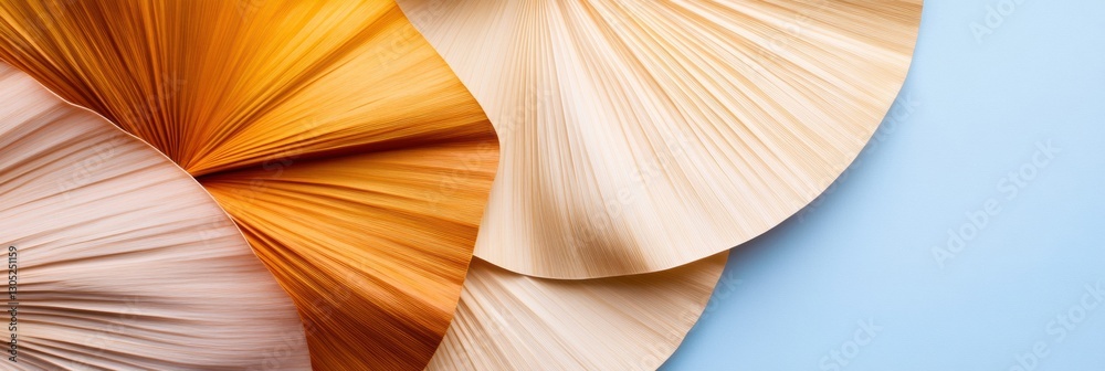 Aufkleber Minimalist Paper Sculpture Unveils Dynamic Color Gradient Architectural Origami Texture Exploring Modern Design Trends in Creative Visual Communication