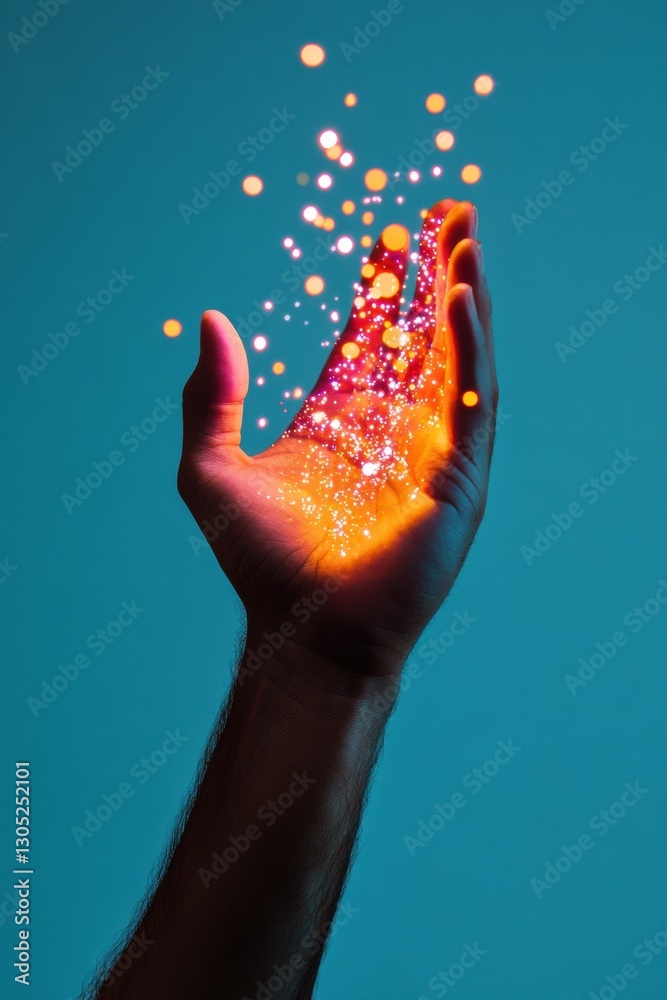 Aufkleber Quantum Convergence Human Potential Unleashed - Immersive Digital Transformation Visualizing Technological Innovation and Creative Synergy in Emerging AI Landscape
