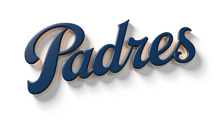 san diego padres team logo cast shadows white