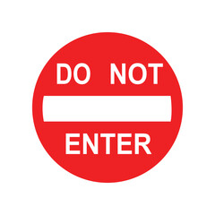 no not enter sign vector on white background