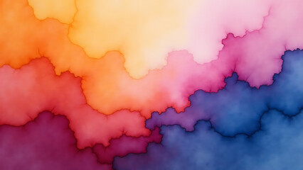 vibrant colours create stunning watercolour abstract background orange gold pink purple blue
