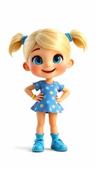 little girl with a toy