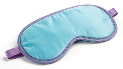 Light Blue Sleep Mask on White Background