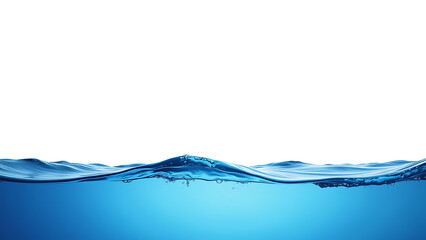 white background blue water level space left text stand