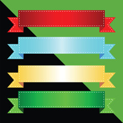 Obraz premium Colorful Ribbon Banners Vector Design