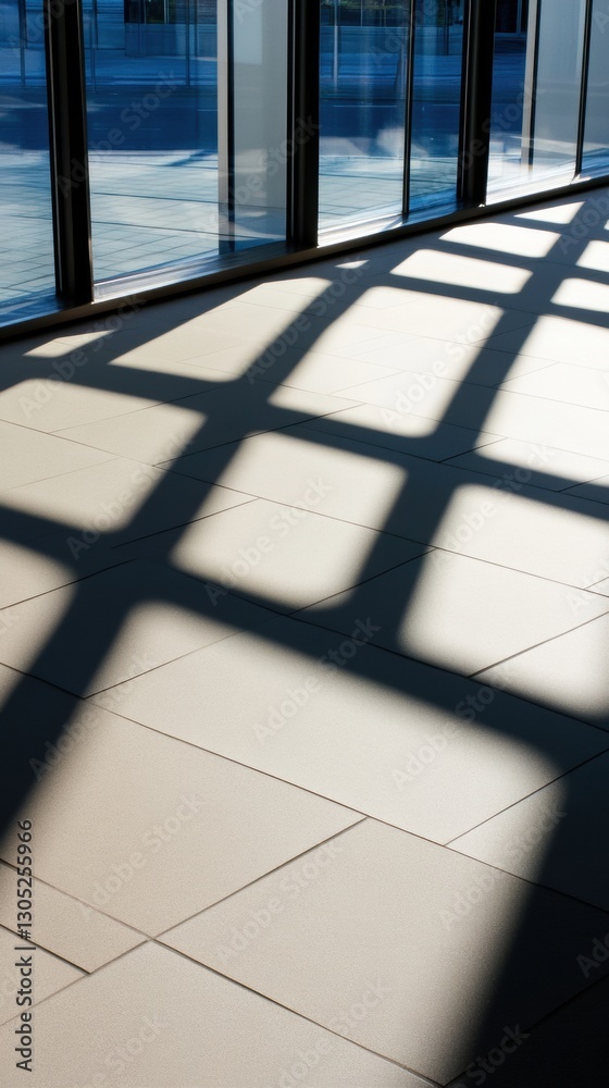 Aufkleber Minimalist Corporate Sanctuary Architectural Light Mapping - Innovative Workspace Design Showcasing Transparent Boundaries and Spatial Flexibility for Modern Professional Environments