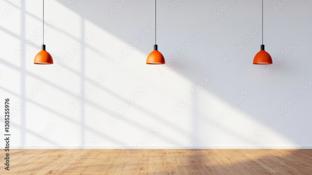 Aufkleber minimalist interior design mockup warm pendant lighting and scandinavian spatial harmony - architect