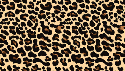 
leopard skin animal design vector seamless pattern