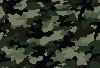 Fototapeta premium dark green camouflage background, vector modern texture, trendy seamless pattern