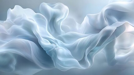 Obraz premium Light Blue Fabric Drape, Smooth Texture