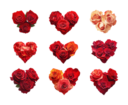 Artistic red hearts for cozy spaces isolated on transparent background png