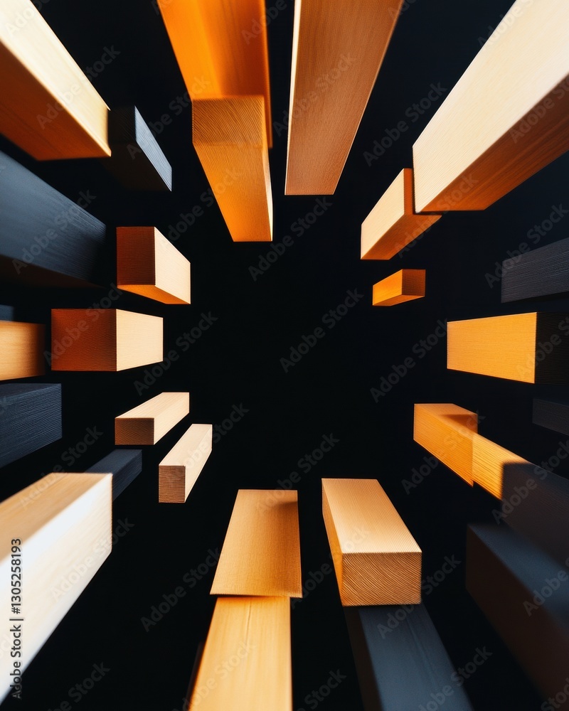 Poster Geometric Velocity Dimensional Abstract Architectural Visualization for Digital Transformation, Tech Innovation, and Next-Gen Design Strategies