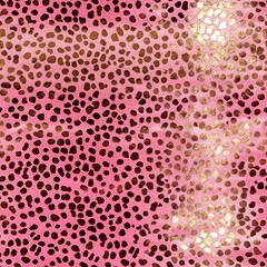 Obraz premium Seamless pattern with leopard print, Animal skin texture, Ai Generated