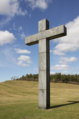 Tall Cement Cross in Skogskyrkog&aring;rden, Stockholm