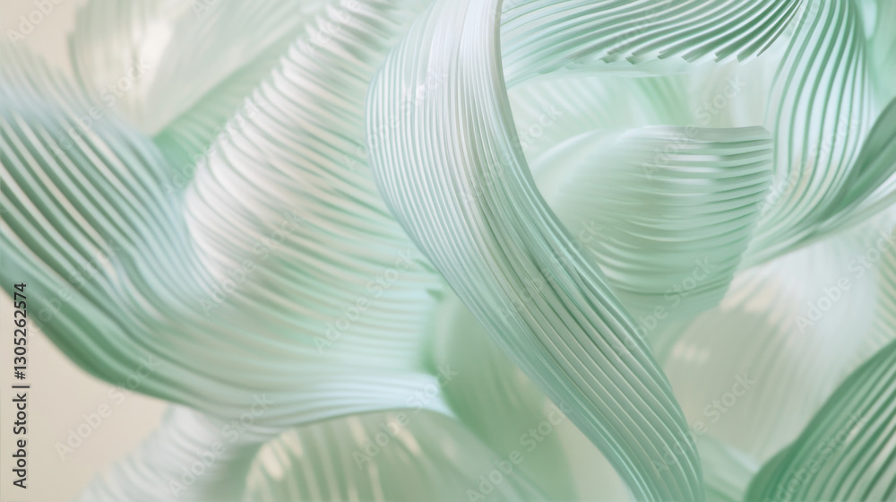 Canvas Prints abstract green background with ribbon