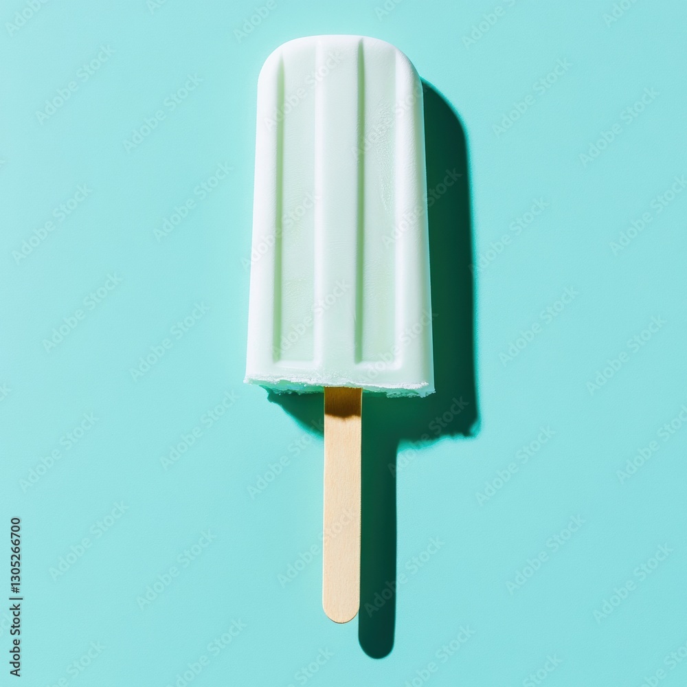 Poster minimalist summer refreshment clean geometric popsicle design in pastel palette - trendsetting food 