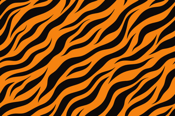 Tiger Stripes Seamless Pattern - Bold Animal Print Vector