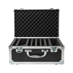 Protective aluminum camera case with foam inserts and dual locks for photography gear Ideal for professionals on the go
