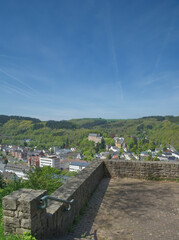 viewpoint with view to Town of Schleiden,the Eifel,Euskirchen District,North...