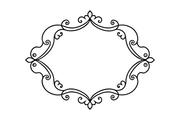 vintage frame with floral ornament