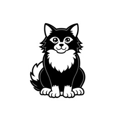 vector illustration of cartoon cat