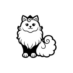 vector illustration of cartoon cat