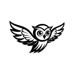 owl on white background