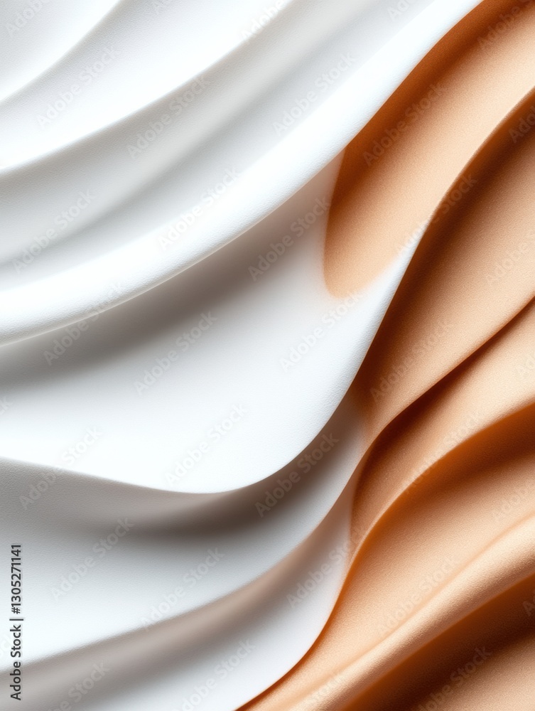 Aufkleber fluid minimalism abstract textile topography in soft neutrals - contemporary design language for pre