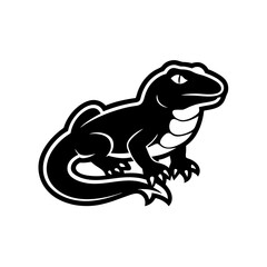 lizard on white background