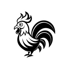 rooster isolated on white background