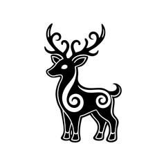 christmas deer vector illustration