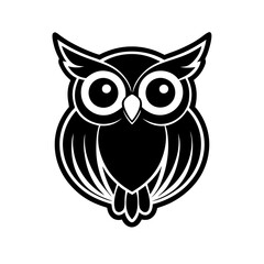 owl on white background