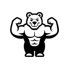 A strong tribal bear design with bold