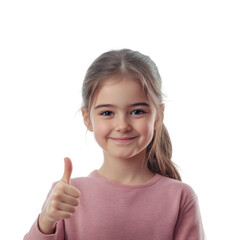 Girl outdoors with positive vibes isolated on transparent background png