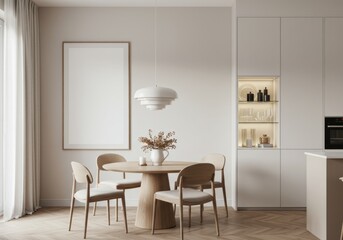 Fototapeta premium Elegant Dining Room with Minimalist Decor