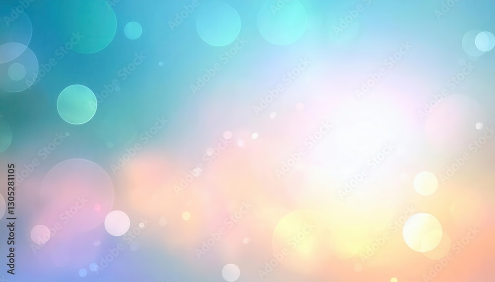 Poster dreamy pastel abstract background with soft bokeh light, blurred gradient texture in blue, pink, and