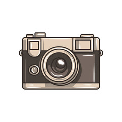 Vintage Retro Camera Full Color Illustration
