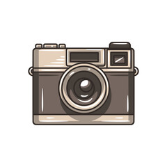 Vintage Retro Camera Full Color Illustration